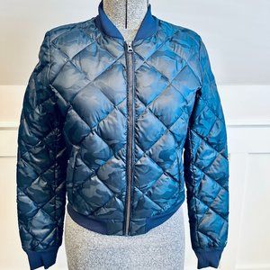 NWOT ALO Yoga Idol Bomber Jacket | Blue Camo | Size M